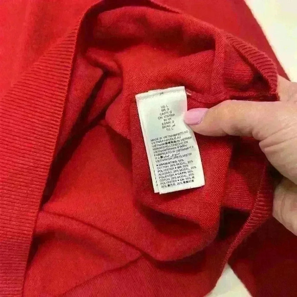 Amazon Essentials Lightweight Mockneck Red Sweater Item# 6Q - Picture 9 of 9